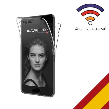

ACTECOM Funda 360 Doble Gel Silicona Transparente para Huawei P10 Delantera Y Trasera