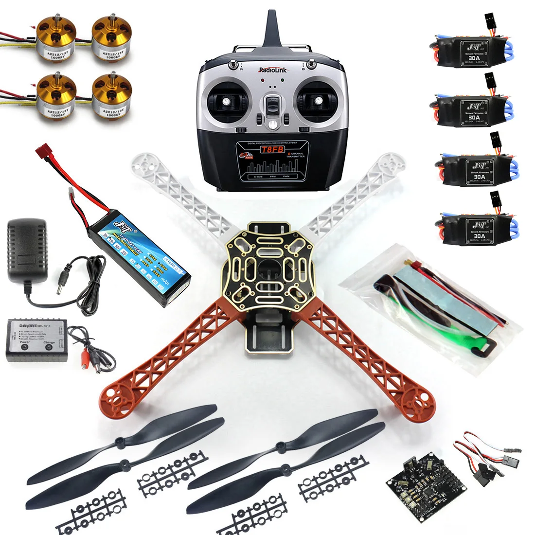 JMT 4 осевой RC мультиквадрокоптер Дрон RTF ARF KK V2.3 печатная плата 1000 кв мотор 30A ESC Lipo
