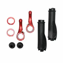 2 шт. рукоятки для горного велосипеда, рамы и фитинги с двойным замком на MTB BMX, красные концы для велосипеда