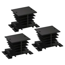 Твердотельные реле теплоотвода, 3 шт. алюминиевый радиатор PID регулятор температуры теплоотвод для твердотельного реле и SSR радиатор