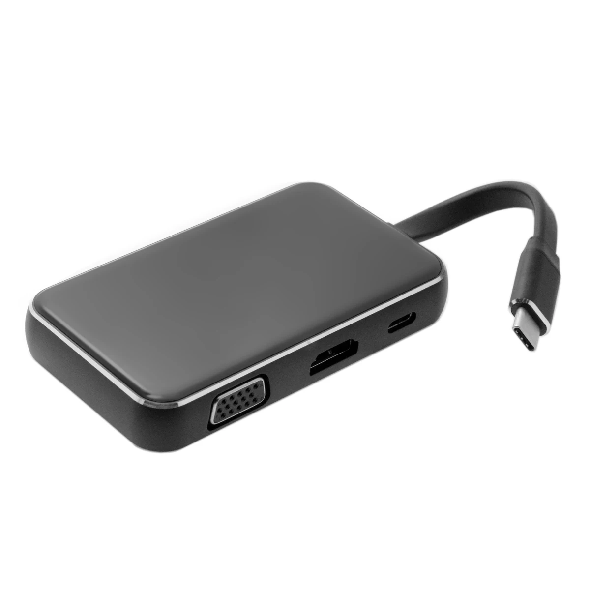 

USB-C USB 3.1 Type C to HDMI and VGA and USB HUB OTG & Ethnernet and Charge Dock Adapter for New Macbook and Chromebook and XP