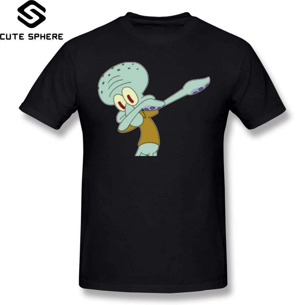 

Squidward T Shirt Squidward Dab T-Shirt 100 Cotton Short Sleeve Tee Shirt XXX Cute Male Print Beach Tshirt