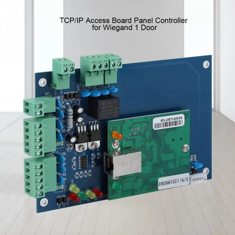 

TCP/IP Network Access Control Board Panel Controller For Wiegand 1 Door Support Remote Unlocking