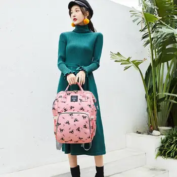 

Cartoon Print Travel Mommy Diaper Bags Large Capacity Backpack Nursing Bag