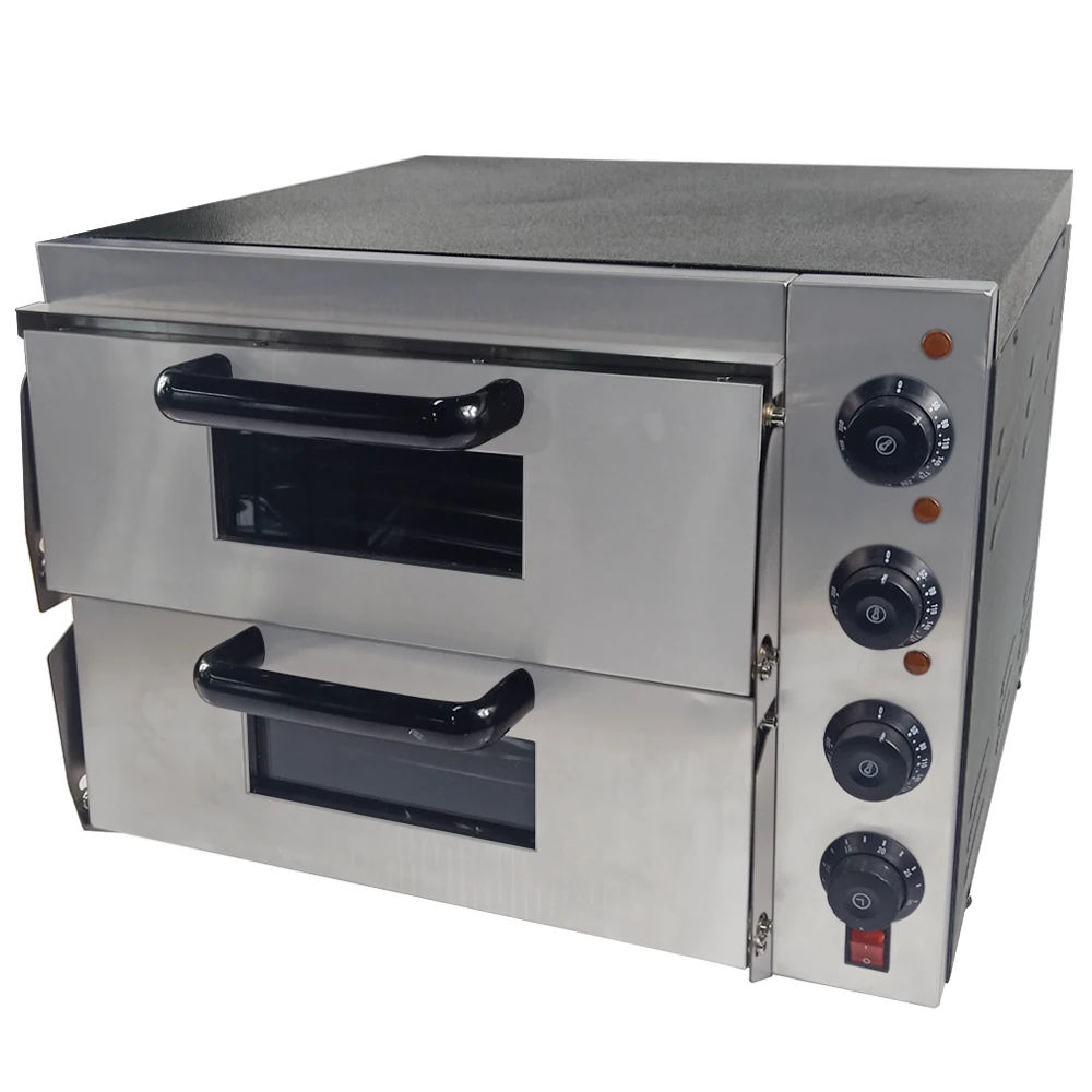 

Commercial Electric Pizza Oven Timer Thermosat Baking Oven Twin Stone Bakery Oven 16" Pizza Cooker Kitchen Pizza Maker