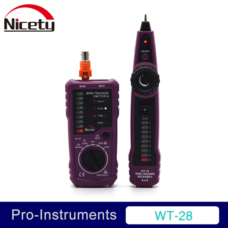 فكرة دقيقة WT-28 RJ11 RJ45 سلك الهاتف المقتفي الحبر شبكة إيثرنت محلية كابل اختبار كاشف خط مكتشف