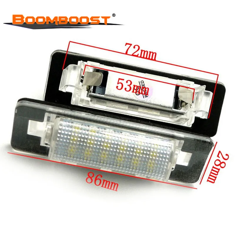 Светодиодные номерные знаки 12V 3528 SMD 6000K автомобильный Стайлинг 2 шт для Benz W210 W202 E300