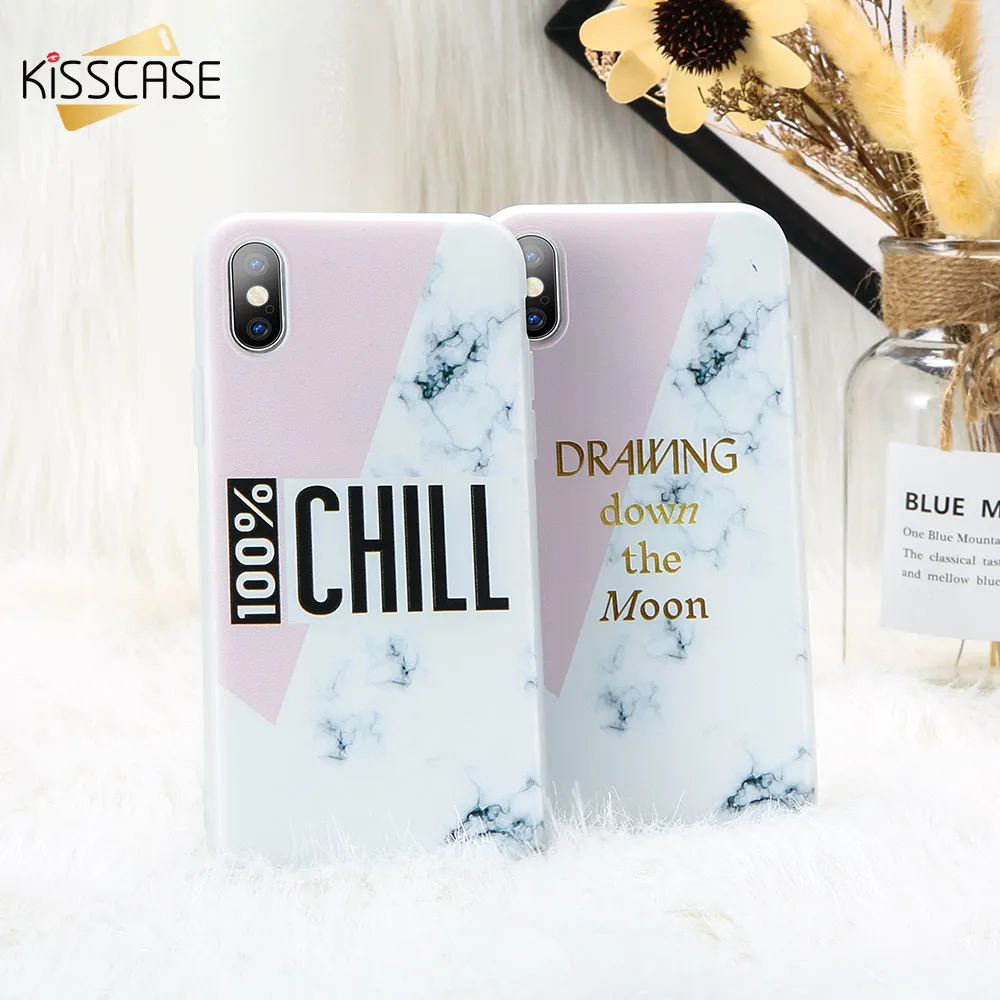 KISSCASE Stitching Marble Phone Case For iPhone 7 8 6 6s Plus Soft Silicone Back Cases X Xr Xs Max 5s 5 SE Cover |