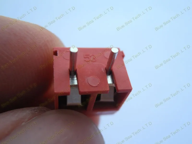 1000 шт. лучший красный KF301-2P 5,0 мм 2Pin PCB винтовой клеммный блок разъем, 300 В/16А(14-22AWG провод