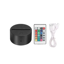 USB кабель Touch Цоколи для 3D светодиодный ночной Светильник Замена красочные светильник основание настольной, свадьбы, Рождества, держатель украшения