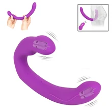 10 Speeds Wireless Remote Lesbian Strapless Anal Plug Dildo Vibrator Dual Vibrating Strapon G Spot Vibrador Sex Toys for Women