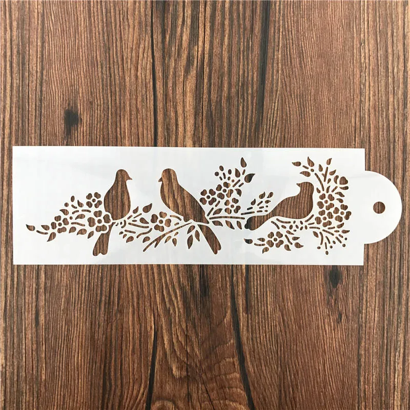 

Magpie Bird Scrap Walls Stencil Airbrush Painting Decor Plant Stencils For Kids Diy Scrapbooking Art Albums Diary Stamps Crafts