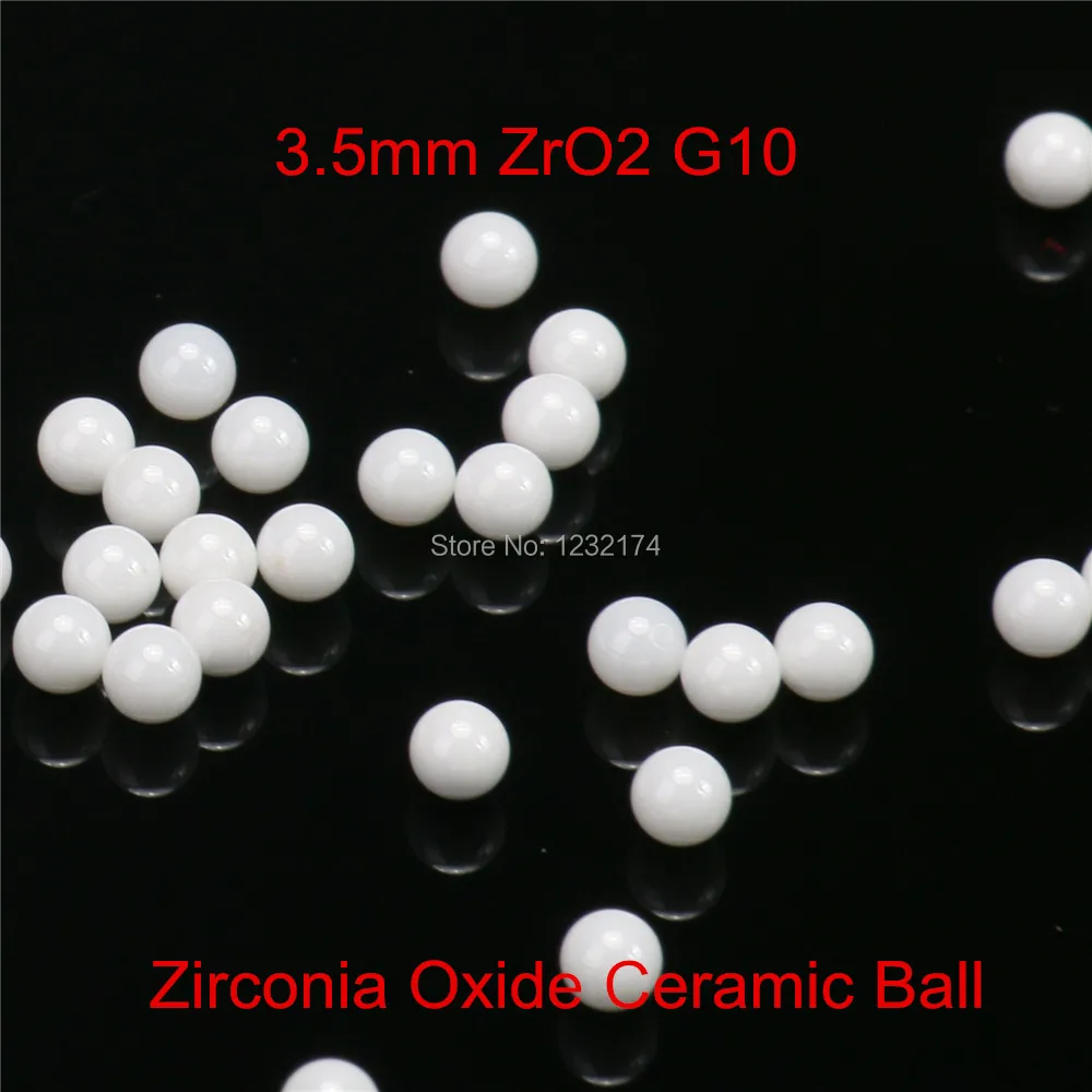 

3.5mm ZrO2 Zirconia Oxide Ceramic Ball G10 100pcs for valve ball,bearing, homogenizer,sprayer,pump 3.5mm ceramic ball ZrO2