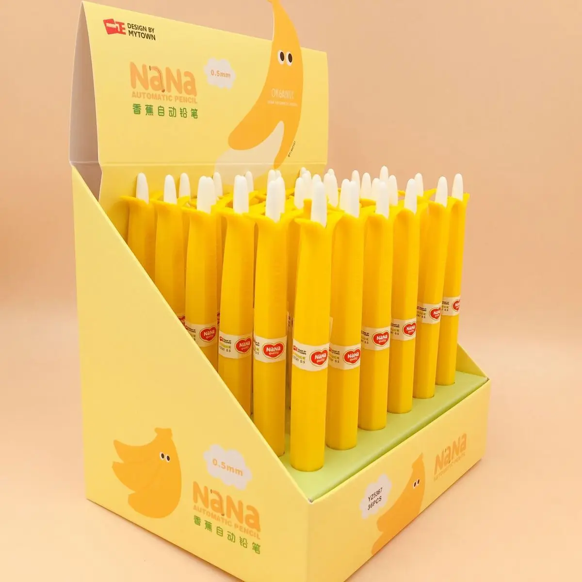 1 филиал 0,5 мм милый банан Силиконовый Мультфильм Механический карандаш Kawaii креативный фрукты 2B автоматический карандаш, Канцтовары для учащихся