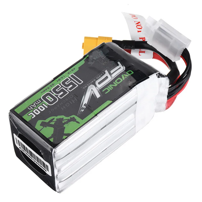 Овоник 14 8 V 1550 mAh 100C 4S Lipo Батарея XT60 разъем для FPV Racing Drone моделей запасных