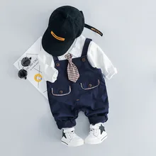2019 Spring Autumn Infant Clothes Suits Baby Boys Girls Clothing Sets Gentleman Tie Shirt Bib Pants Kid Children Leisure Costume 2019 Spring Autumn Infant Clothes Suits Baby Boys Girls Clothing Sets Gentleman Tie Shirt Bib Pants Kid Children Leisure Costume