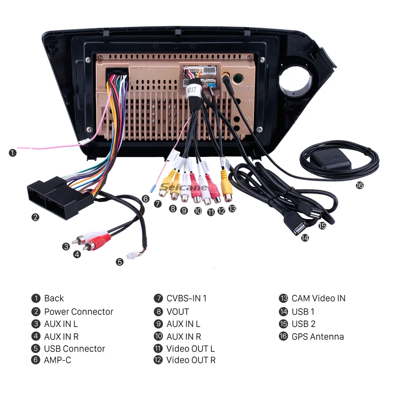 Seicane Android 8,1 2DIN автомобильный радиоприемник с навигацией GPS мультимедийный плеер для 2011 2012 2013 KIA K2 RIO зеркальное соединение