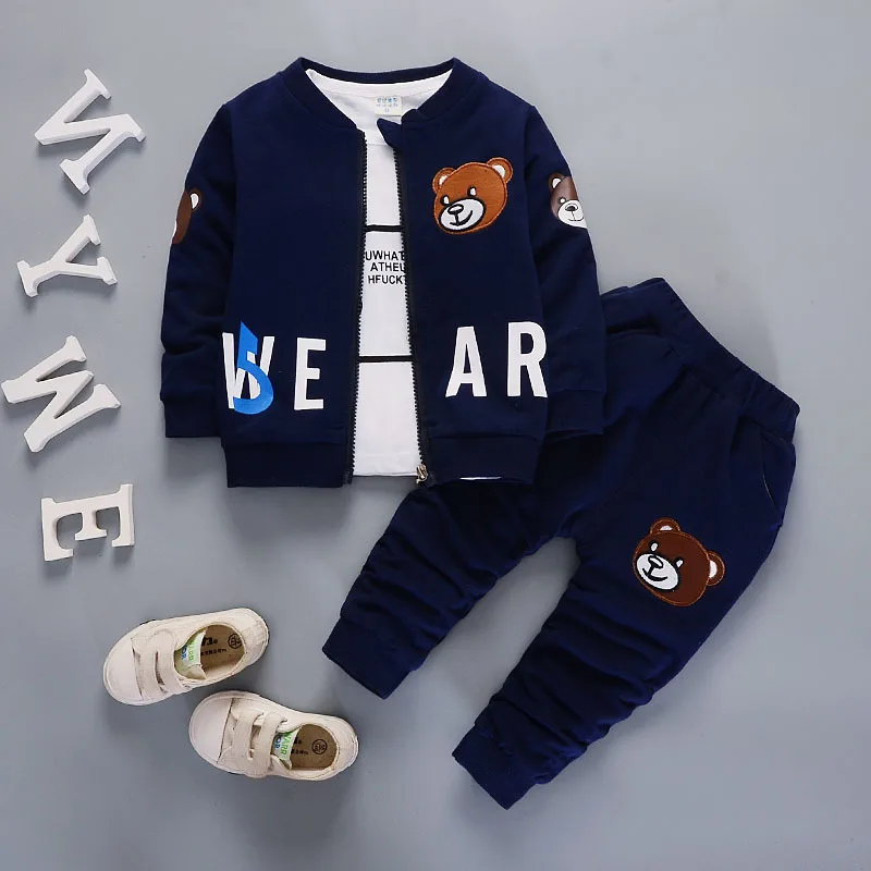 

Spring and Autumn New 0-1-2-3 Year Old Boy and Girl Set 2018 New Trend Sports and Leisure Three-piece Children's Clothing