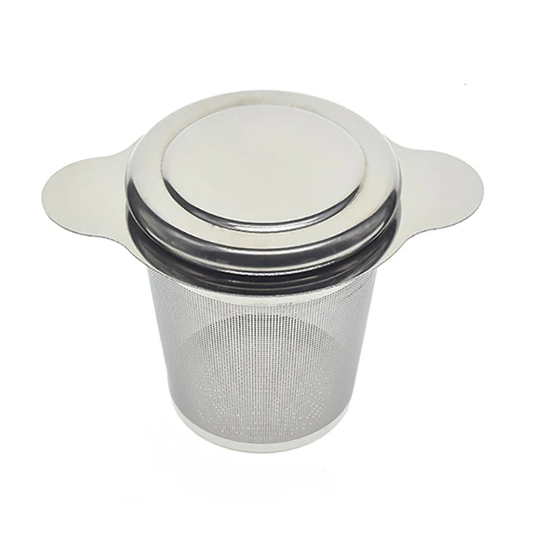 Tea Infusion Set, Stainless Steel Filter With 2 Lids, Universal Lid For