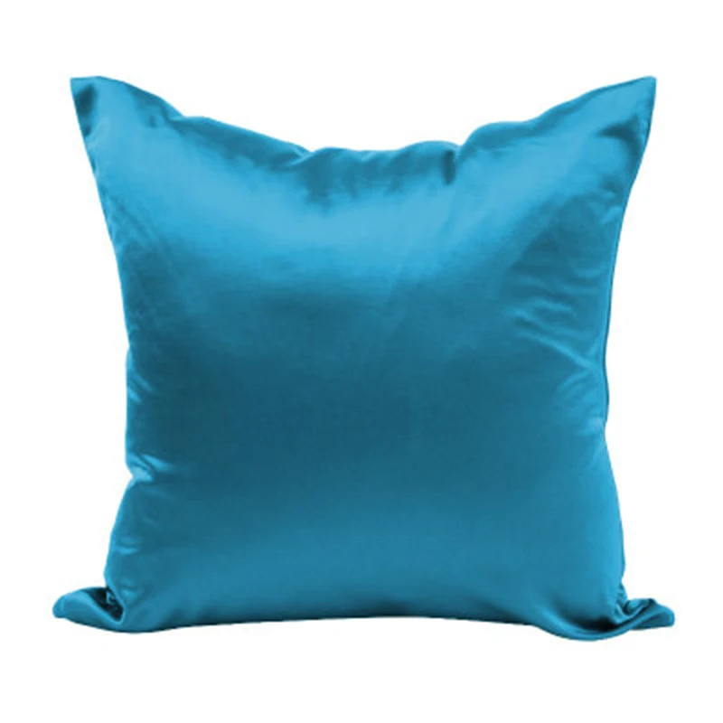 

Pillowcase pillow cushion cover 45*45 Simple Pure Color Satin Imitation Silk Square Sofa Cushion Case Pillowcase
