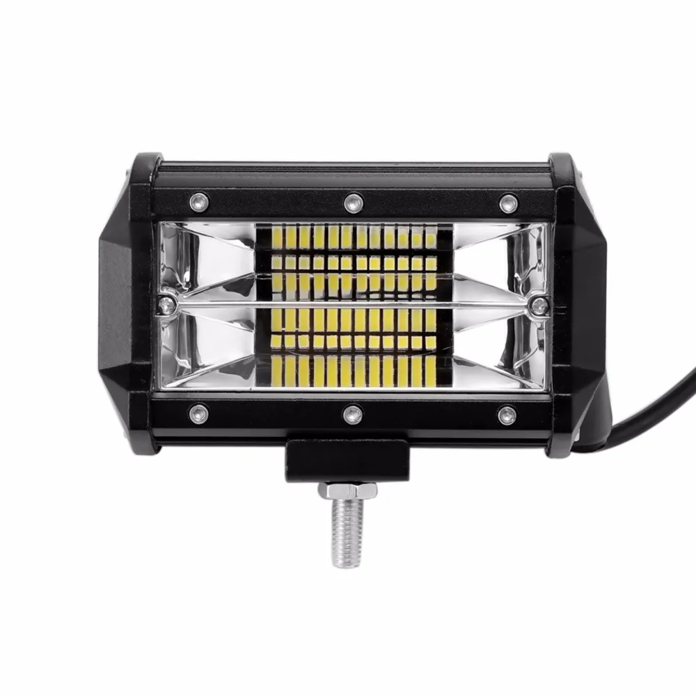 

5inch 6000K Work Light Bar Offroad Driving Fog Light 72W 24-LED Flood Lamp IP67 for 4WD SUV ATV 4X4 Boat ATV