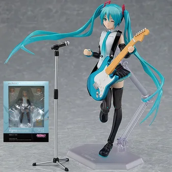 

Miku Figma 394 Hatsune Miku DIY Assembly Guitar Angel Heroines PVC Action Figures toys Anime figure Toys For Kids children gifts