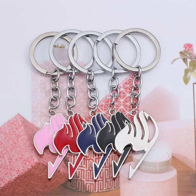 LLavero de Anime de moda, joyería, colgante de cola de Hada, llavero de 5 colores, amuletos de acrílico, mago de baile, Llaveros, Porte Clef, regalo LLavero de Anime de moda, joyería, colgante de cola de Hada, llavero de 5 colores, amuletos de acrílico, mago de baile, Llaveros, Porte Clef, regalo