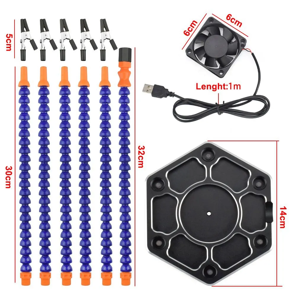 Многофункциональный инструмент для пайки рук с 6 гибкими рукоятками для печатной платы, паяльная сборка, ремонтная станция