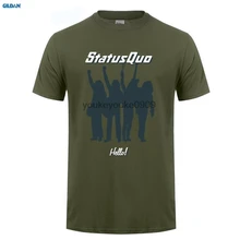 GILDAN Summer The New Fashion For Short Sleeve Status Quo Hello Men's T Shirts With Designs Round Neck status quo status quo thirsty work