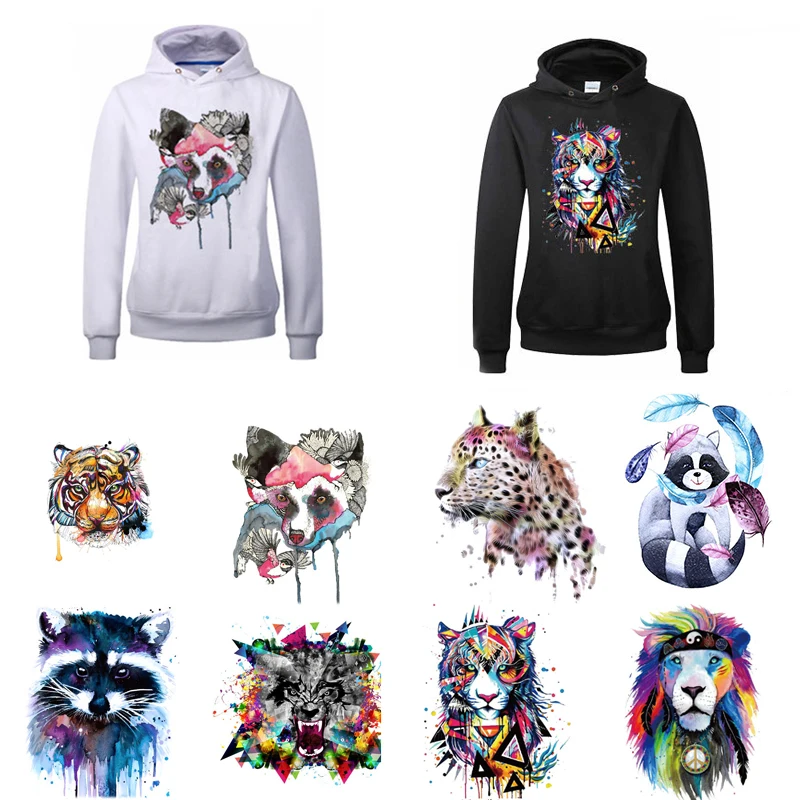 

Tiger Heat Transfer Hot Sale 1PC Lions Clothes Patches Badge Clothes Fabric Iron High Quality Vinyl Patch Sticker Applique