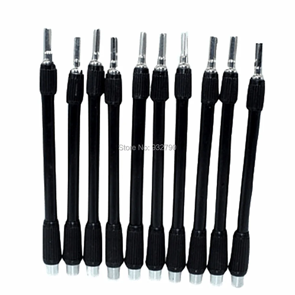 Pack of 10 Bendable Shaft Screwdriver Bit Holder 4mm Hex Drive