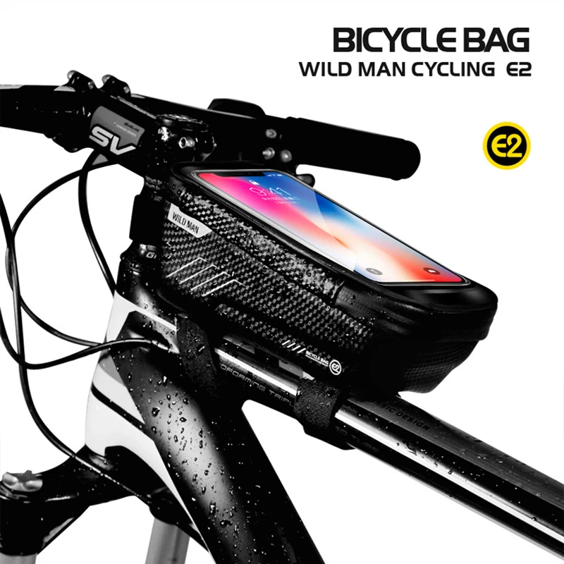 WILD MAN Bicycle Bag Waterproof Press Screen Mobile Phone