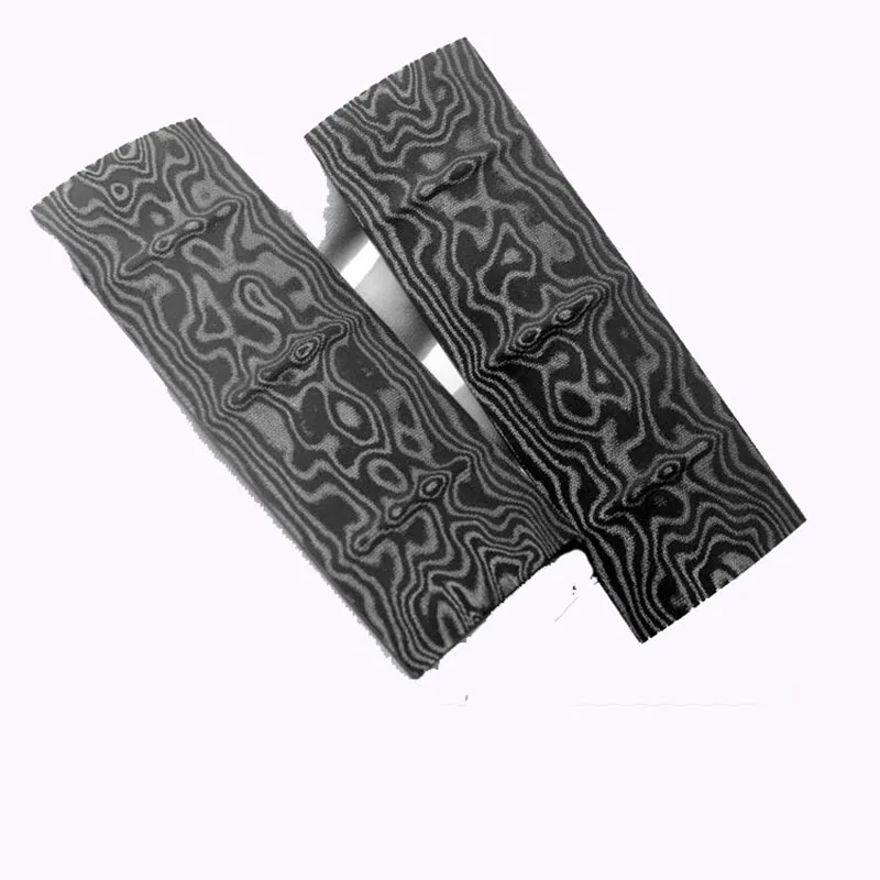 

Polished DIY Knife handle Micarta shank Patch Space board linen Mikata Damascus pattern 120*40*7.7mm