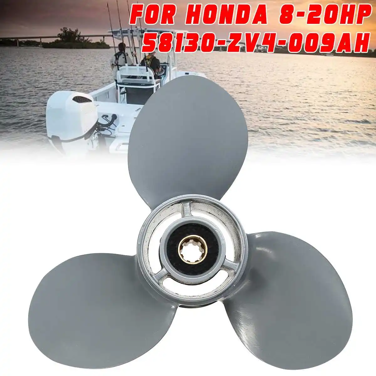 58130 ZV4 009AH 9 1/4x9 пропеллеры для Honda 8 20HP алюминиевый сплав R вращение 3 лезвия Spline Tooths