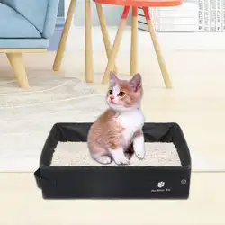 Высококлассные кошачий ящик для мусора складные водостойкие кошачьи туалеты коробка для переноски кошачий Туалет наружные кошачьи
