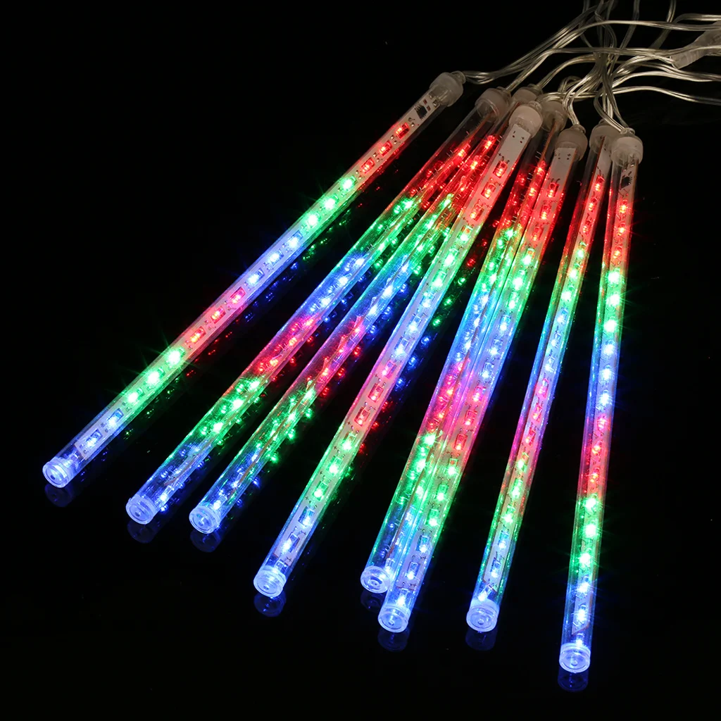 

Finether EU Plug 144 LED String Lights Meteor Shower Rain Snowfall Plug-In String Light New Year/Christmas/Wedding Decoration
