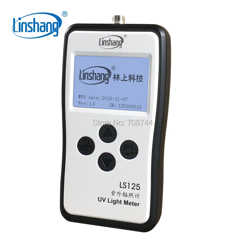 Linshang LS125 УФ-счетчик тест Ультрафиолетовый измеритель интенсивности ультрафиолета энергии для 365nm 395nm UVA светодиодный UVB UVC водонепроницаемый датчик зонда