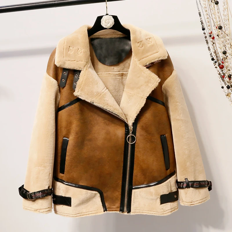 

2019 Limited Sale Jacket Casaco Jaquetas Feminino Coat Women Pockets Zippers Solid Turn-down Collar Double Faced Autumn Winter