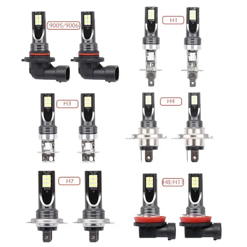 VODOOL 2 шт. 9005/9006/H1/H3/H4/H7/H11 головсветильник лампы двигателя светодиодные фары