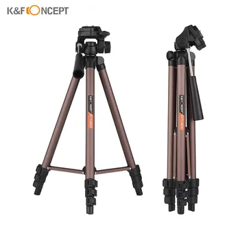 

K&F CONCEPT Lightweight 49" Travel Camera Tripod Stand+3-way Head QR Plate Carry Bag for Canon Nikon Sony DSLR SLR Camera Phone