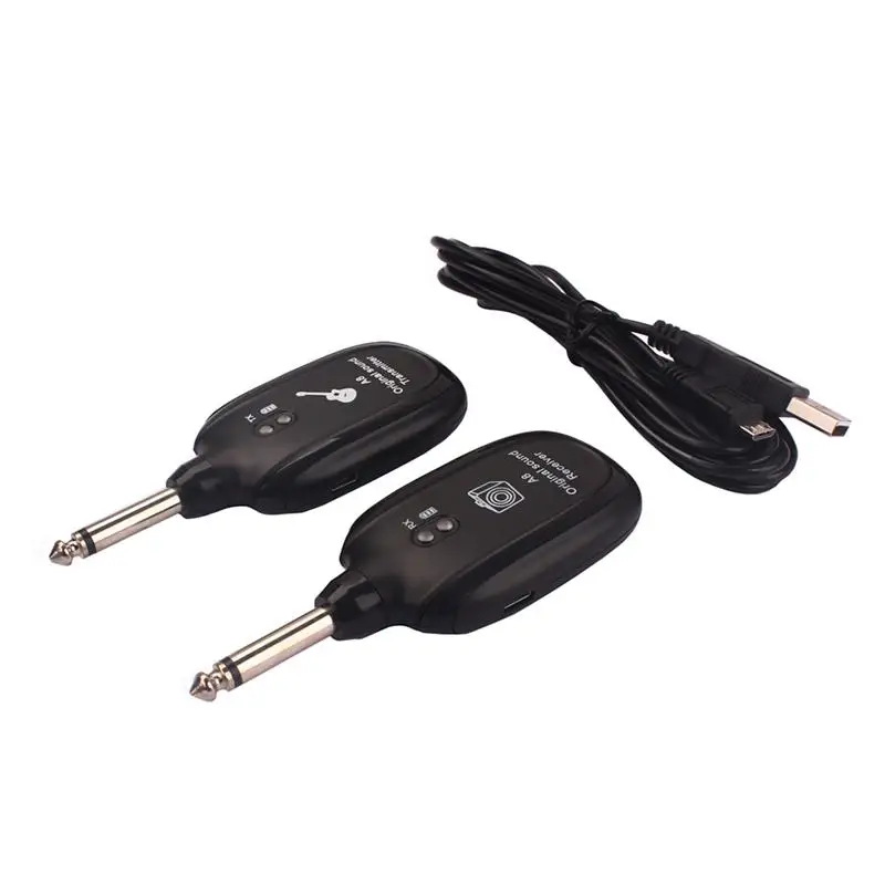 

Digital Wireless Electric Guitar Transmitter and Receiver Set with USB Charging Cable Guitar Accessories Parts