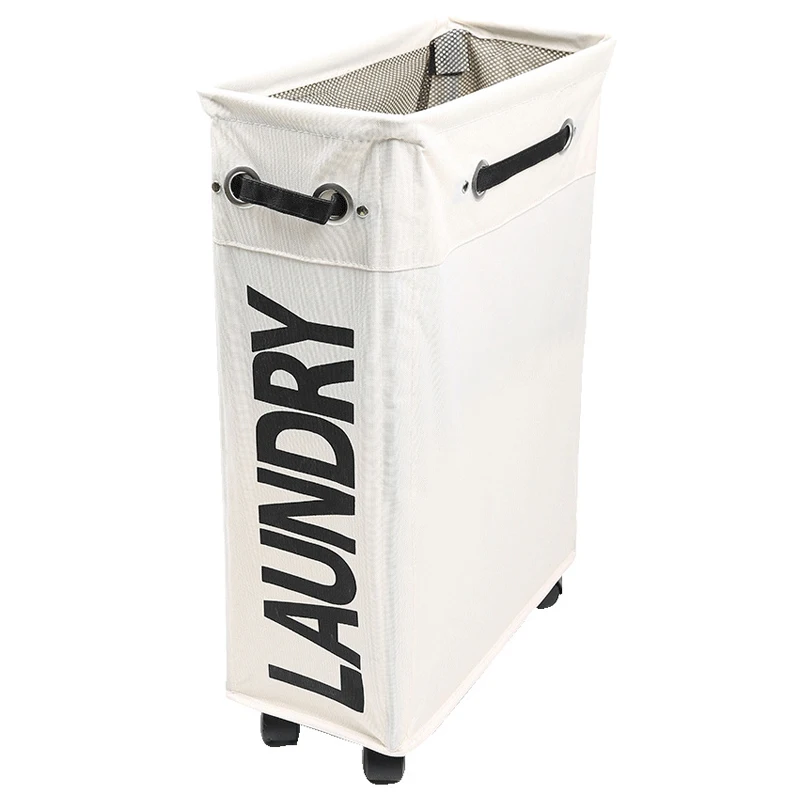 

Wheeled Oxford Laundry Basket Laundry Basket Trash Can With Universal Wheel Foldable Dirty Clothes Storage Box