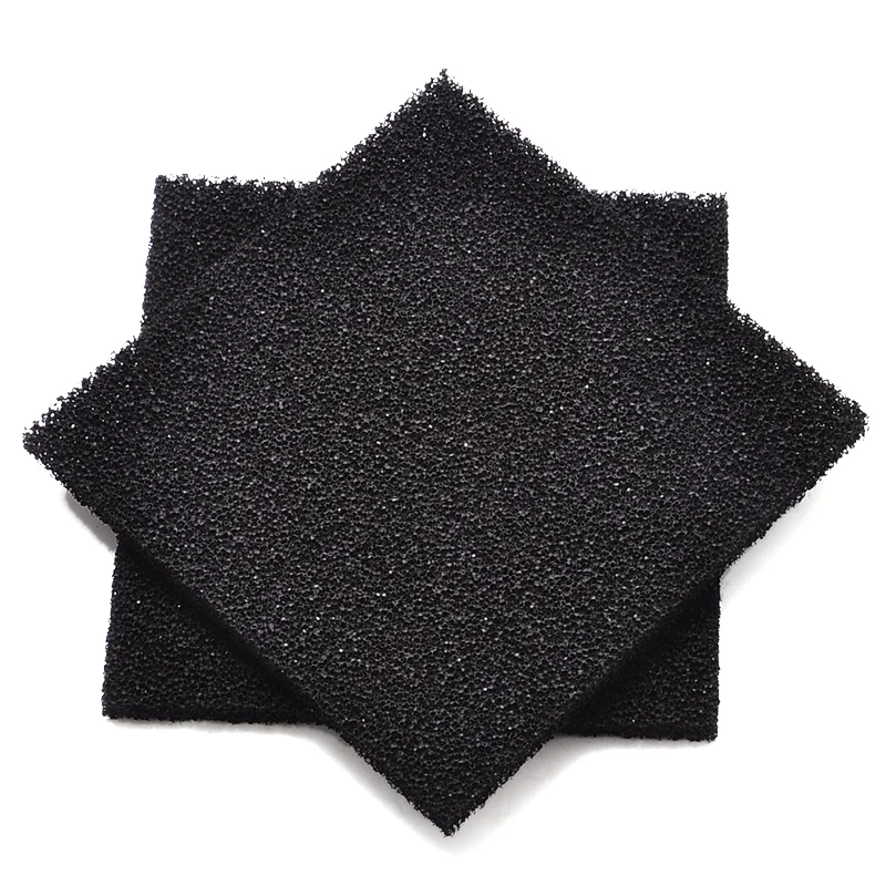 

2Pcs/Set Black Activated Carbon Filter Foam Sponge Air Impregnated Sheet for Electronic Soldering Replace Filter Sponge 13X13cm