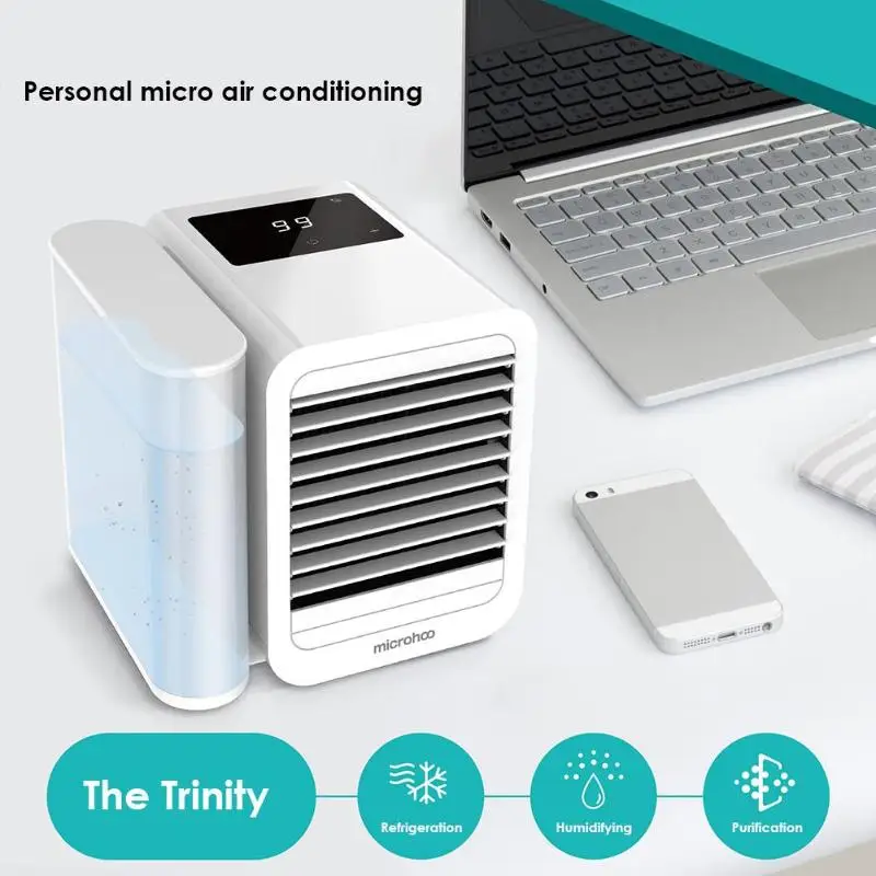 

USB 3 in 1 Mini Air Conditioner Cooler Humidifier Desktop Air Cooling Fan 1000ml air purification Humidifier