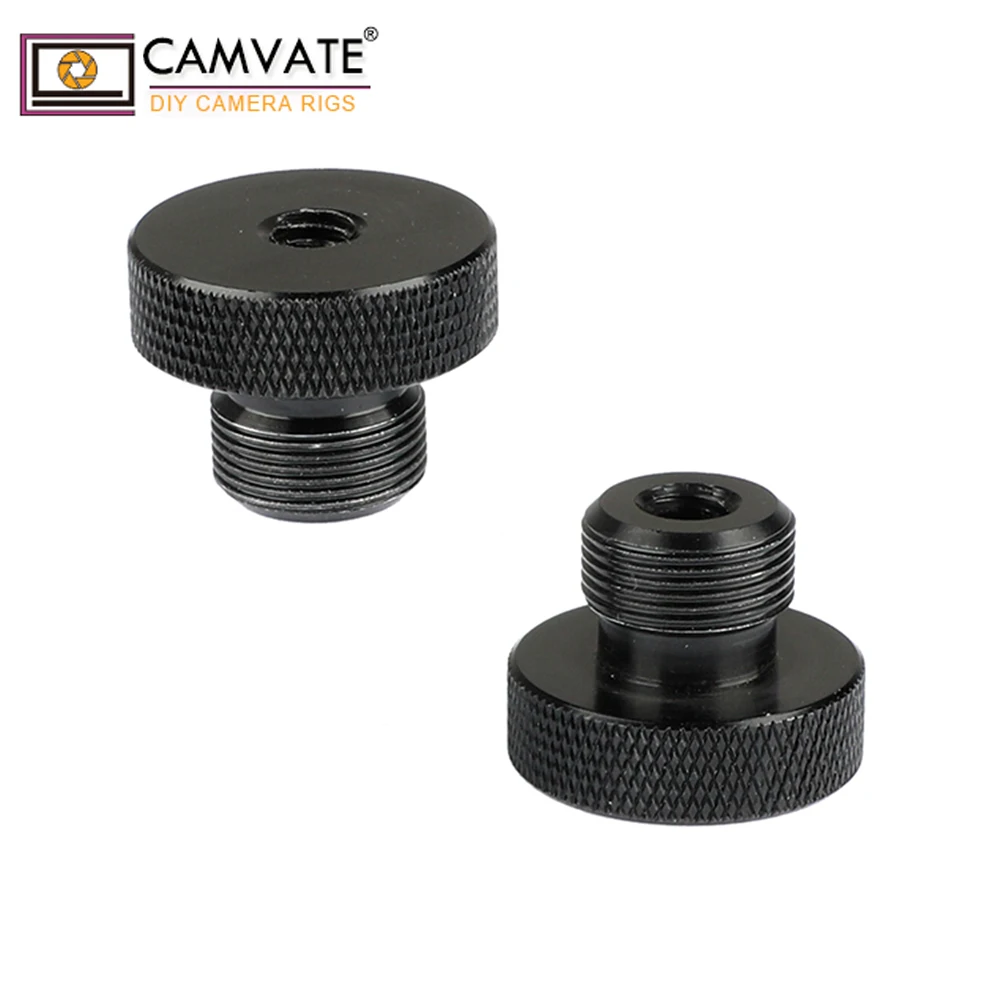 

CAMVATE 1/4"-20 Female To 5/8"-27 Male Microphone Screw 2 Pieces C1959