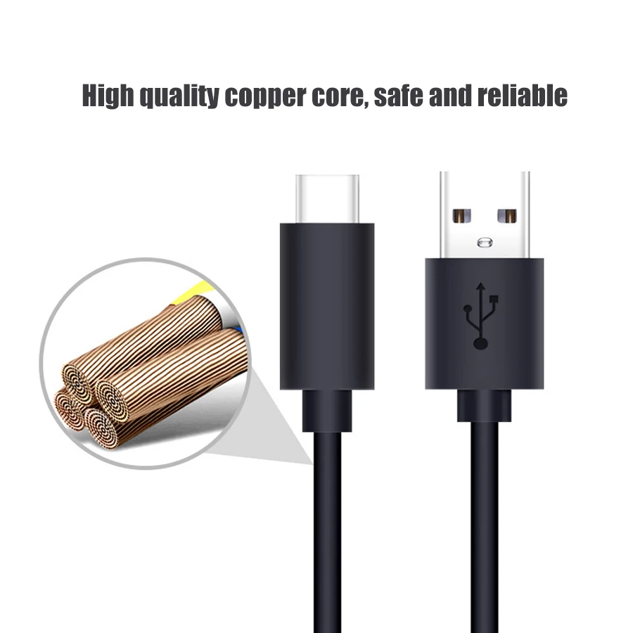 USB 3,1 Тип C кабель USB type-C функцией быстрой зарядки Тип кабеля type-C 3,1 зарядный usb-шнур для samsung S9 S8 S7 Note 8 Xiaomi Mi5 Mi6 кабель для передачи данных