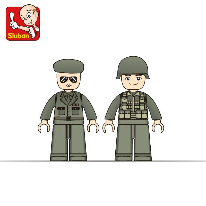 Ban строительный блок 5800 Игрушки для мальчиков военный двойной пистолет