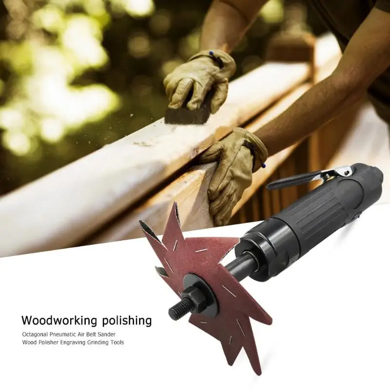

Octagonal Pneumatic Air Belt Sander Wood Polisher Engraving Grinding Tools Polishing Drawing Machine