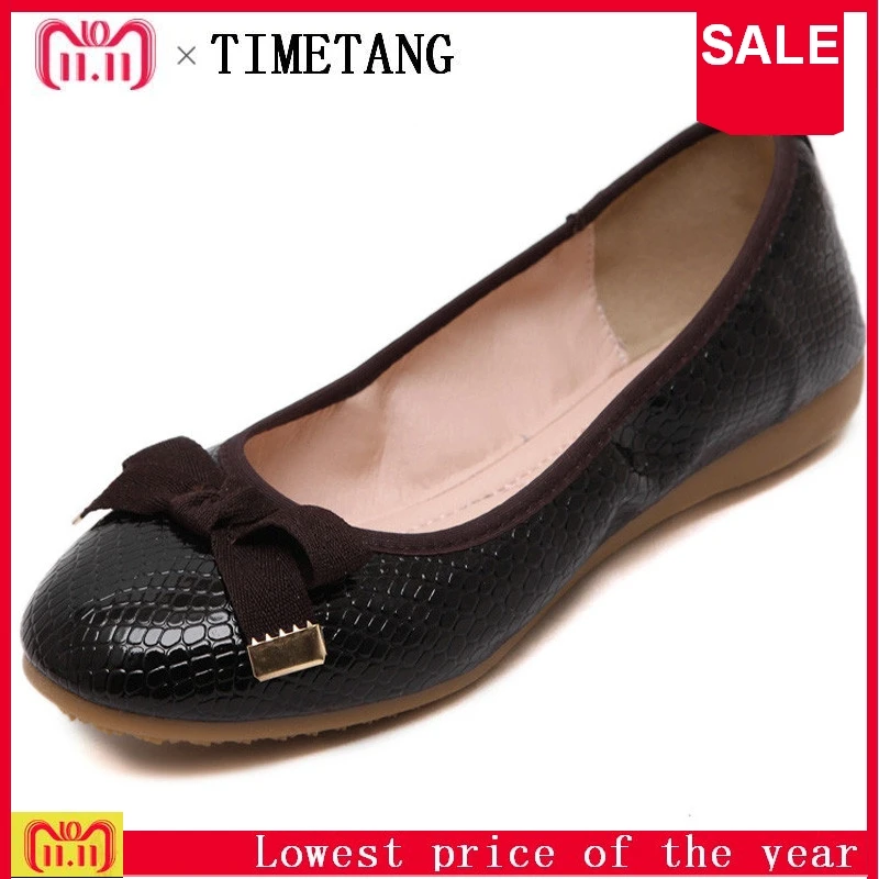 

TIMETANG Fashion Women's Flats Hotsales Round Toe Shoes Women Summer Autumn Ladies Ballet Flat Zapatos Mujer Casual Single C148