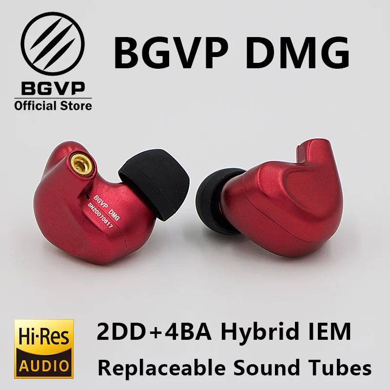 BGVP DMG HIFI Earphone 2DD+4BA Hybrid IEM